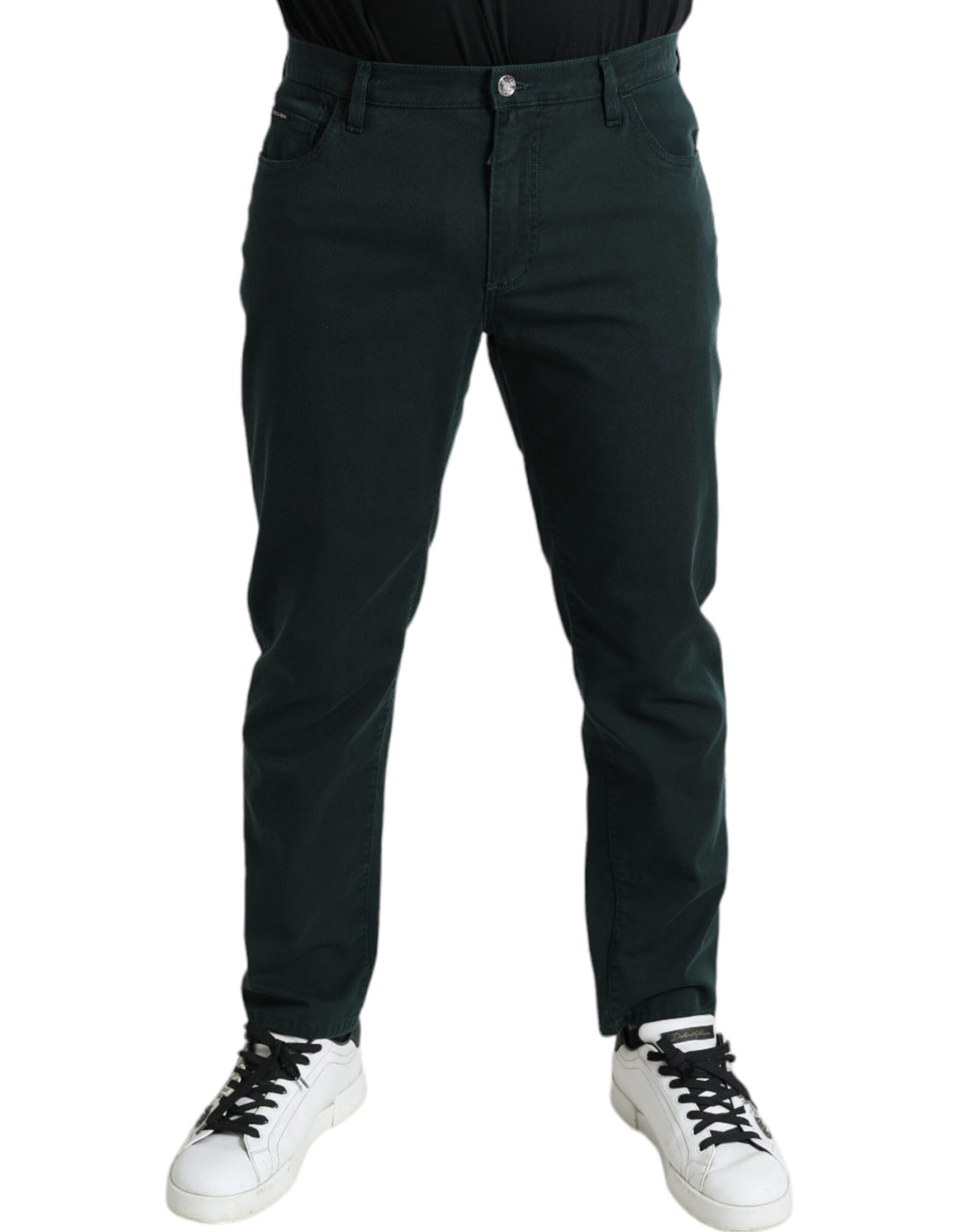 Dolce &amp;amp; Gabbana Gröna Bomullsstretchiga Skinny Jeans Herr