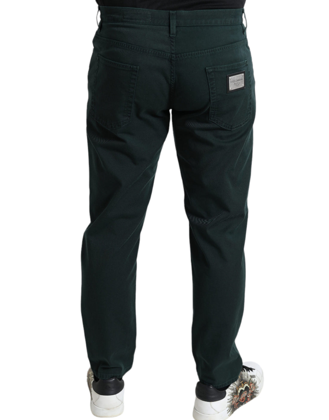 Dolce &amp;amp; Gabbana Gröna Bomullsstretchiga Skinny Jeans Herr