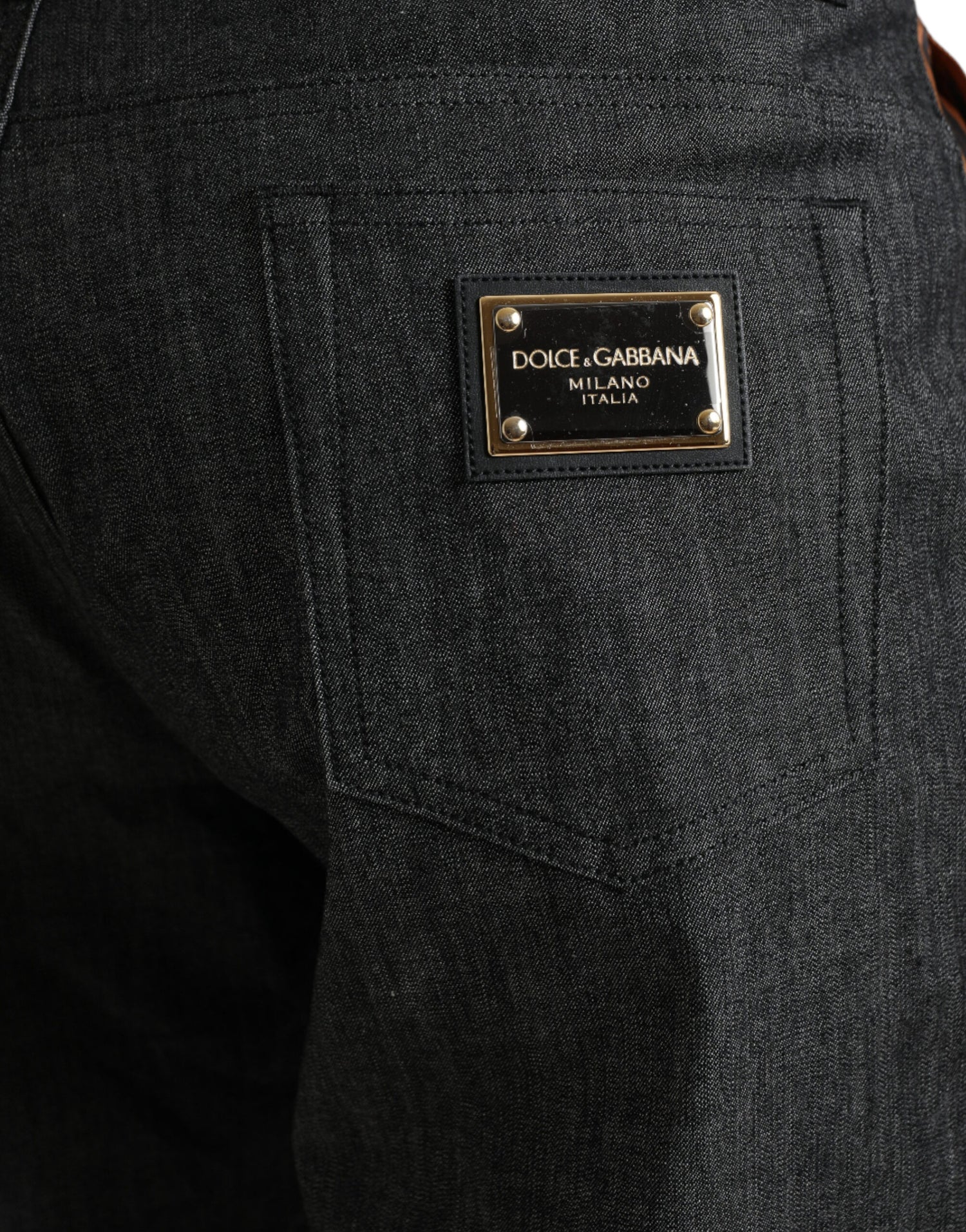 Dolce &amp;amp; Gabbana Flerfärgade Tiger Bomulls Lösa Denim Jeans