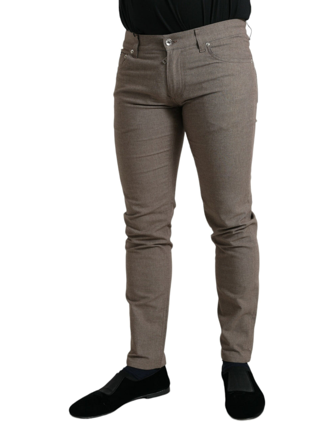 Dolce &amp;amp; Gabbana Bruna Bomullsstretchiga Skinny Herrbyxor