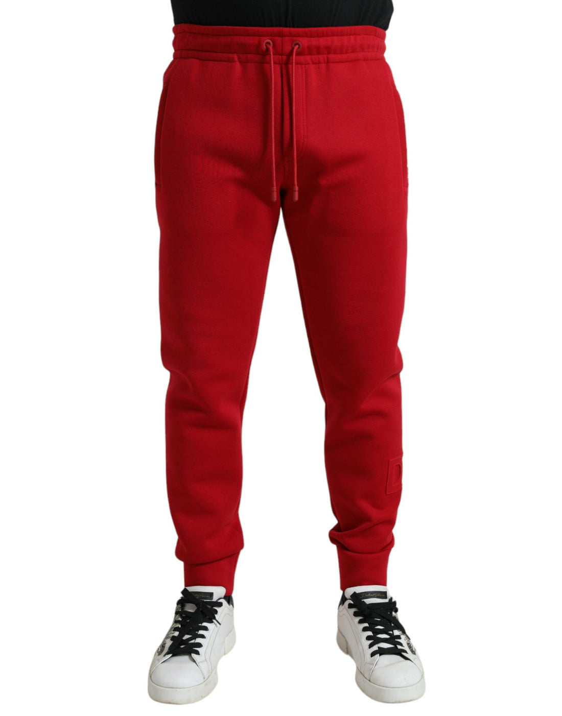 Dolce &amp;amp; Gabbana Röda Skinny Joggingbyxor i Bomullsblandning