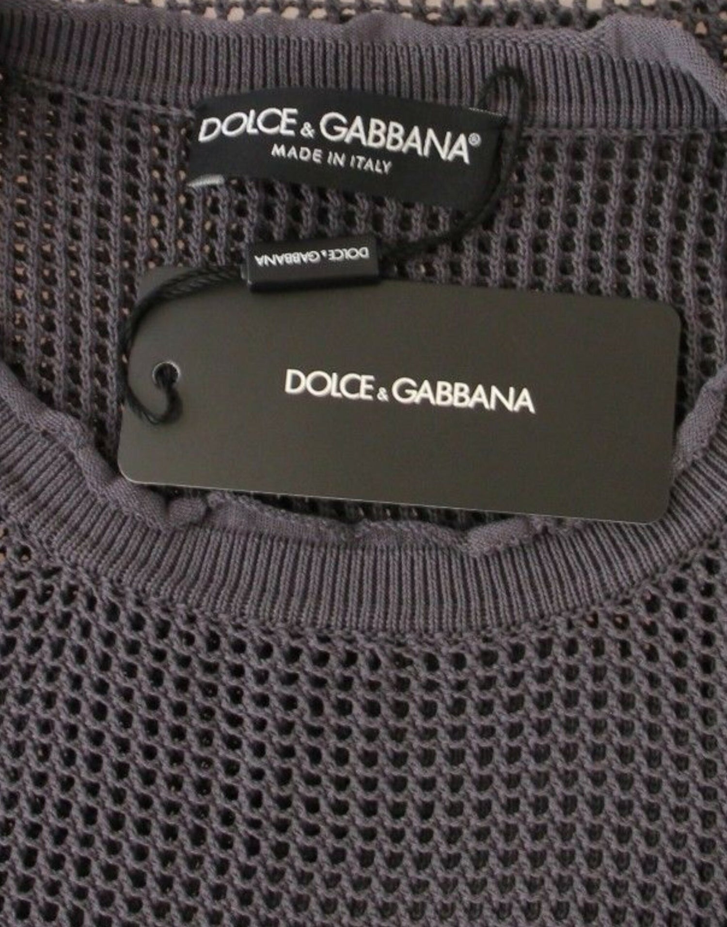 Dolce &amp;amp; Gabbana Lila Runway Netz Pullover Nättröja