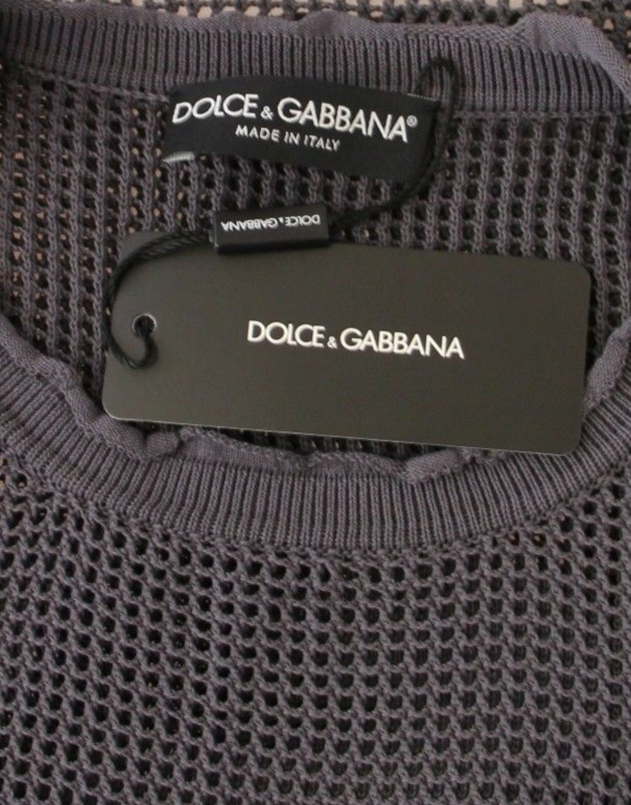 Dolce &amp;amp; Gabbana Lila Runway Netz Pullover Nättröja