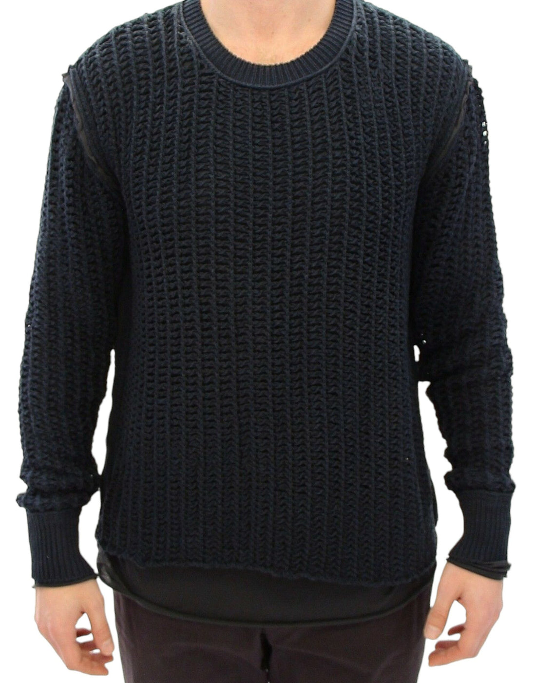 Dolce &amp;amp; Gabbana Blå Runway Netz Pullover Nättröja