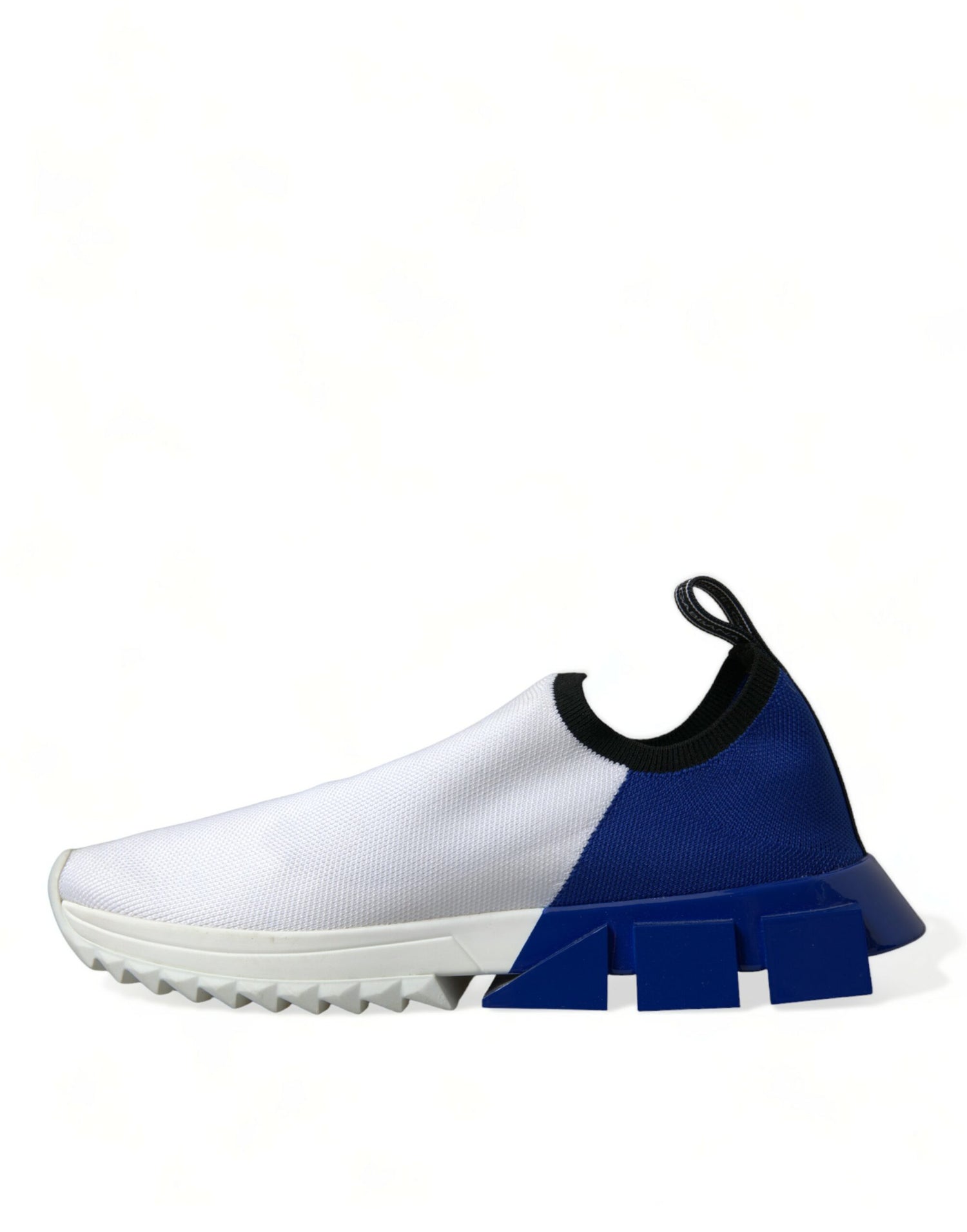 Dolce &amp; Gabbana White Blue Sorrento Low Top Men Casual Sneakers Shoes
