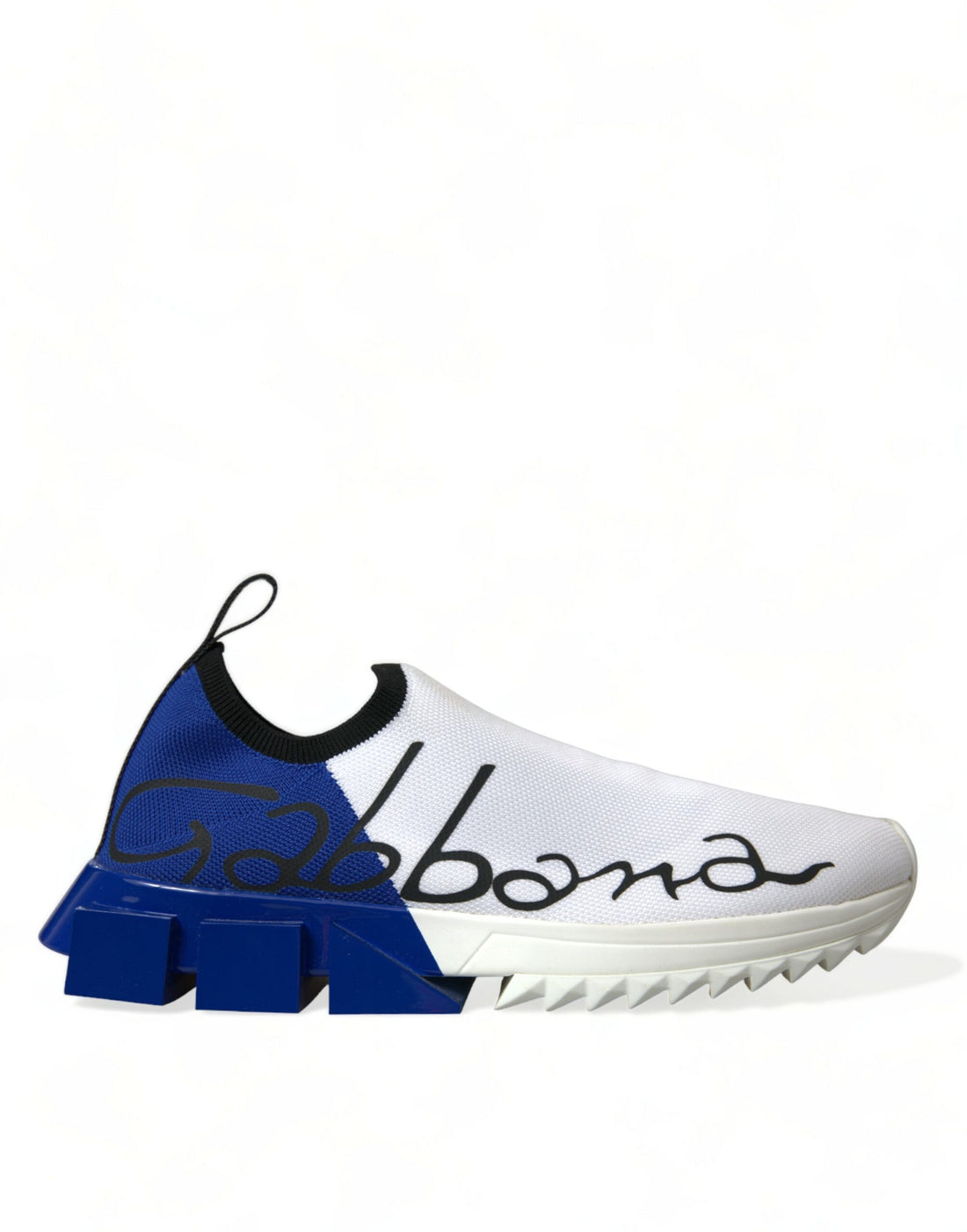 Dolce &amp; Gabbana White Blue Sorrento Low Top Men Casual Sneakers Shoes