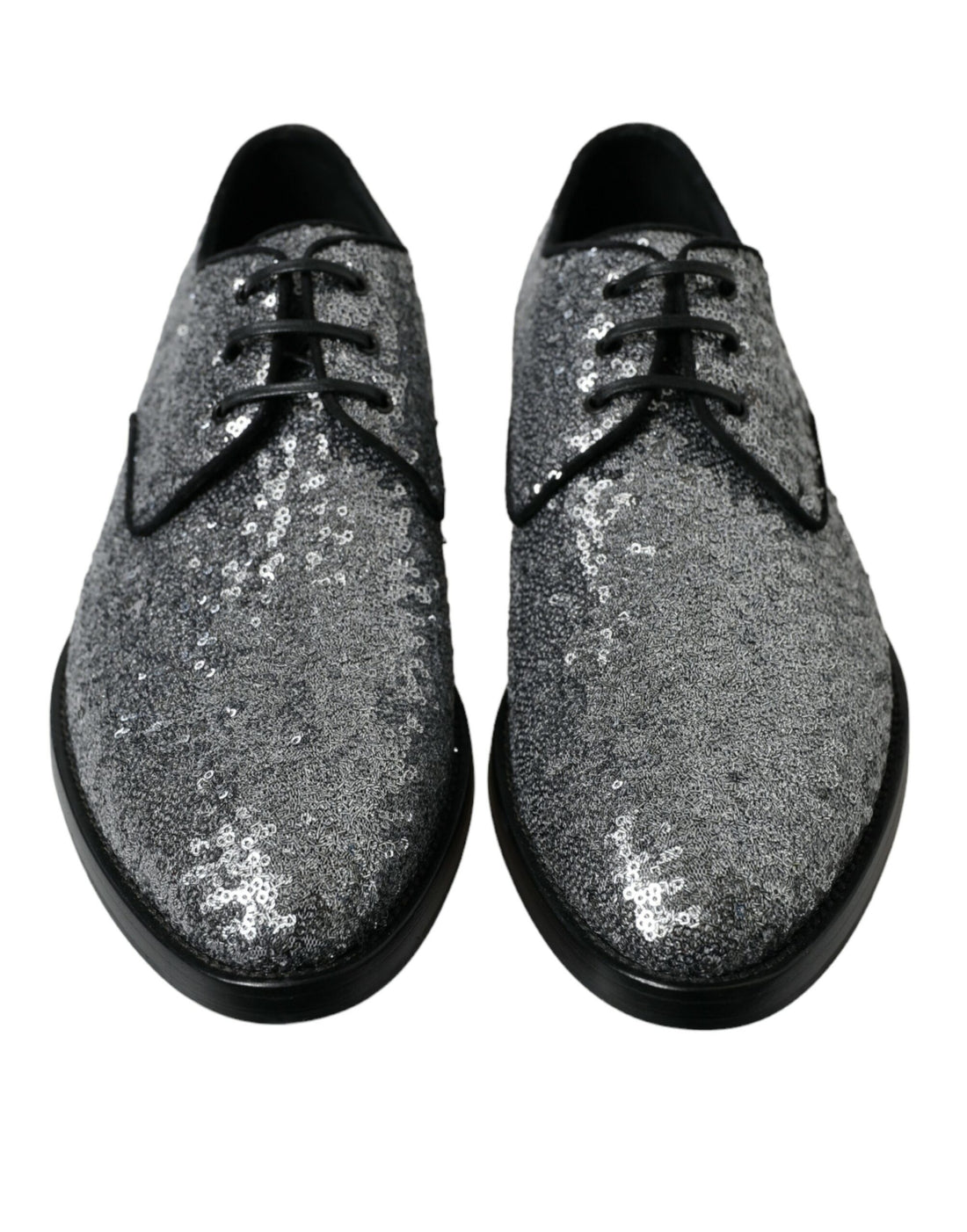 Dolce &amp;amp; Gabbana Silver Paljettfärgade Derbyskor för Herr