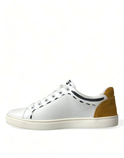 Dolce &amp;amp; Gabbana Vita Läder LOVE Milano Herr Sneakers Skor