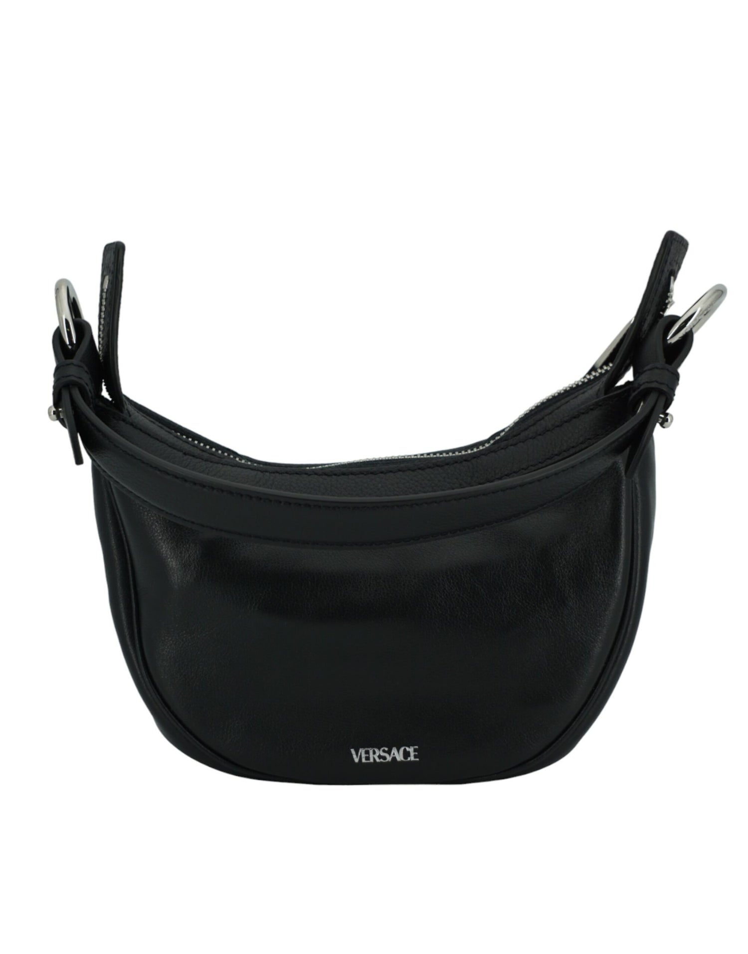 Versace Elegant Svart Mini Hobo Axelväska