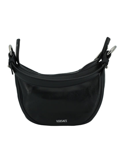 Versace Elegant Svart Mini Hobo Axelväska