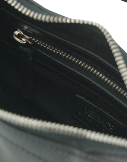 Versace Elegant Svart Mini Hobo Axelväska