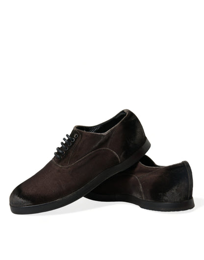 Dolce &amp;amp; Gabbana Bruna Sammet Herrskor Med Snörning Oxford