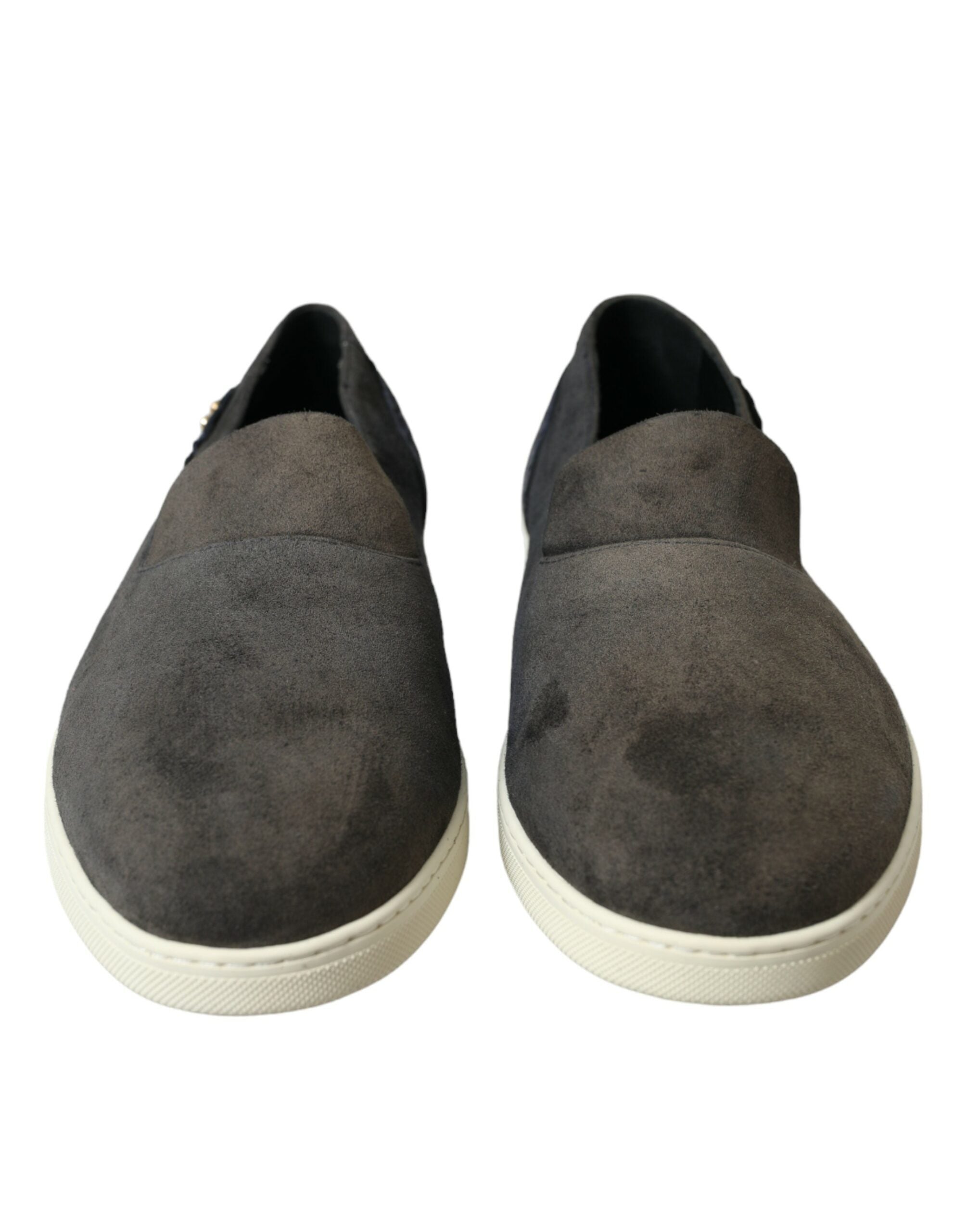 Dolce &amp;amp; Gabbana Blå Mocka Caiman Herr Loafers Tofflor Skor