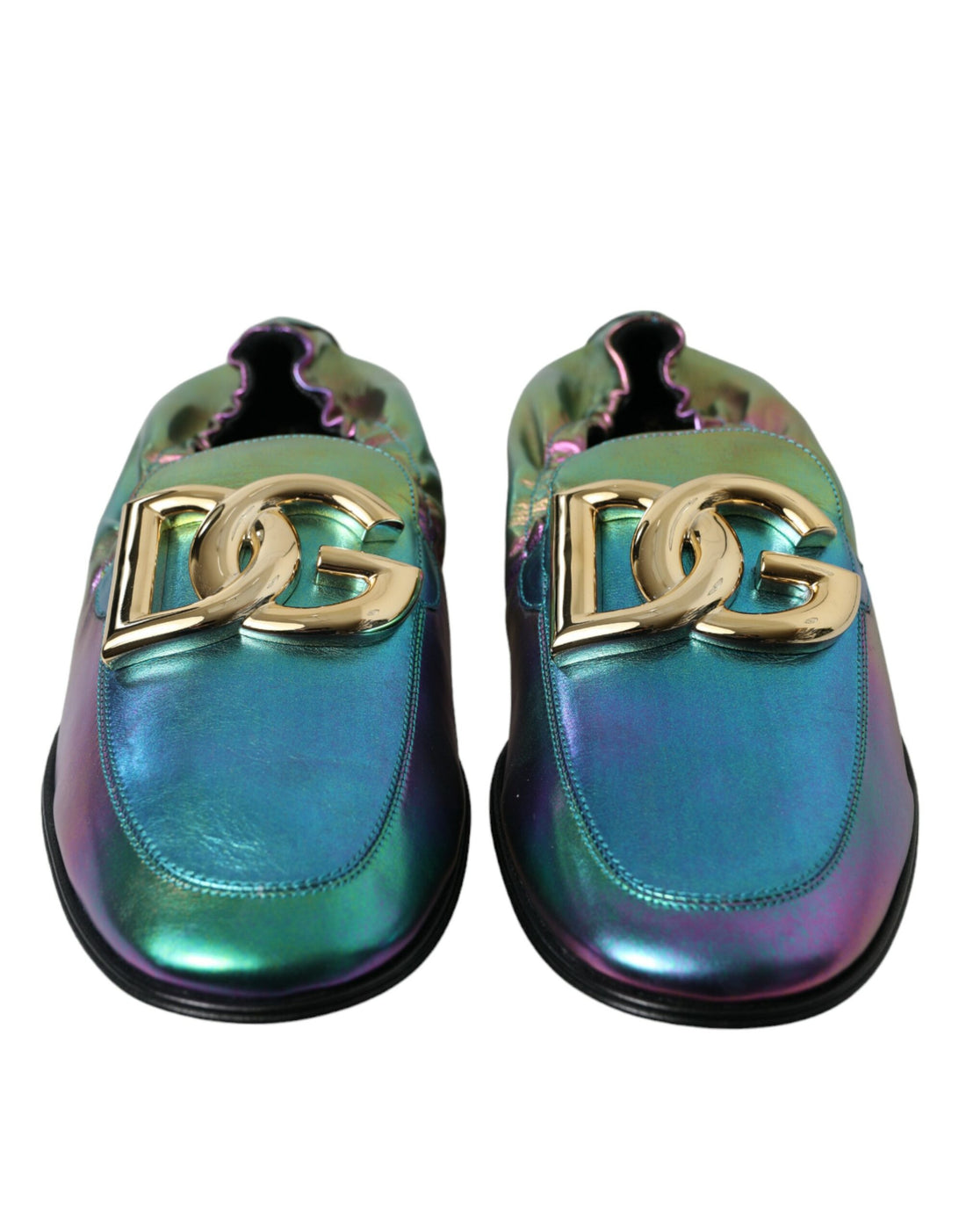 Dolce &amp; Gabbana Multicolor Leather DG Logo Loafer Dress Shoes