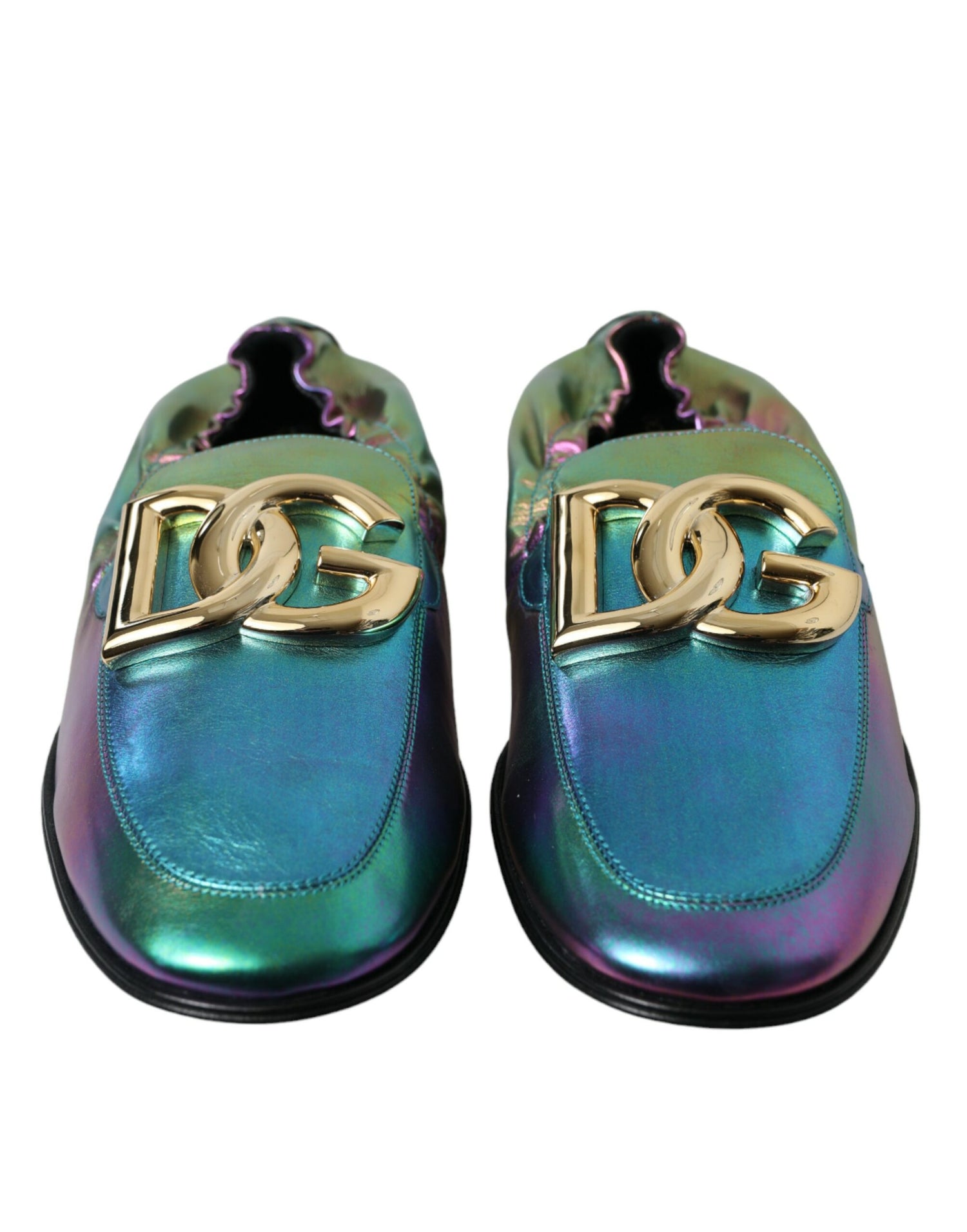 Dolce &amp; Gabbana Multicolor Leather DG Logo Loafer Dress Shoes