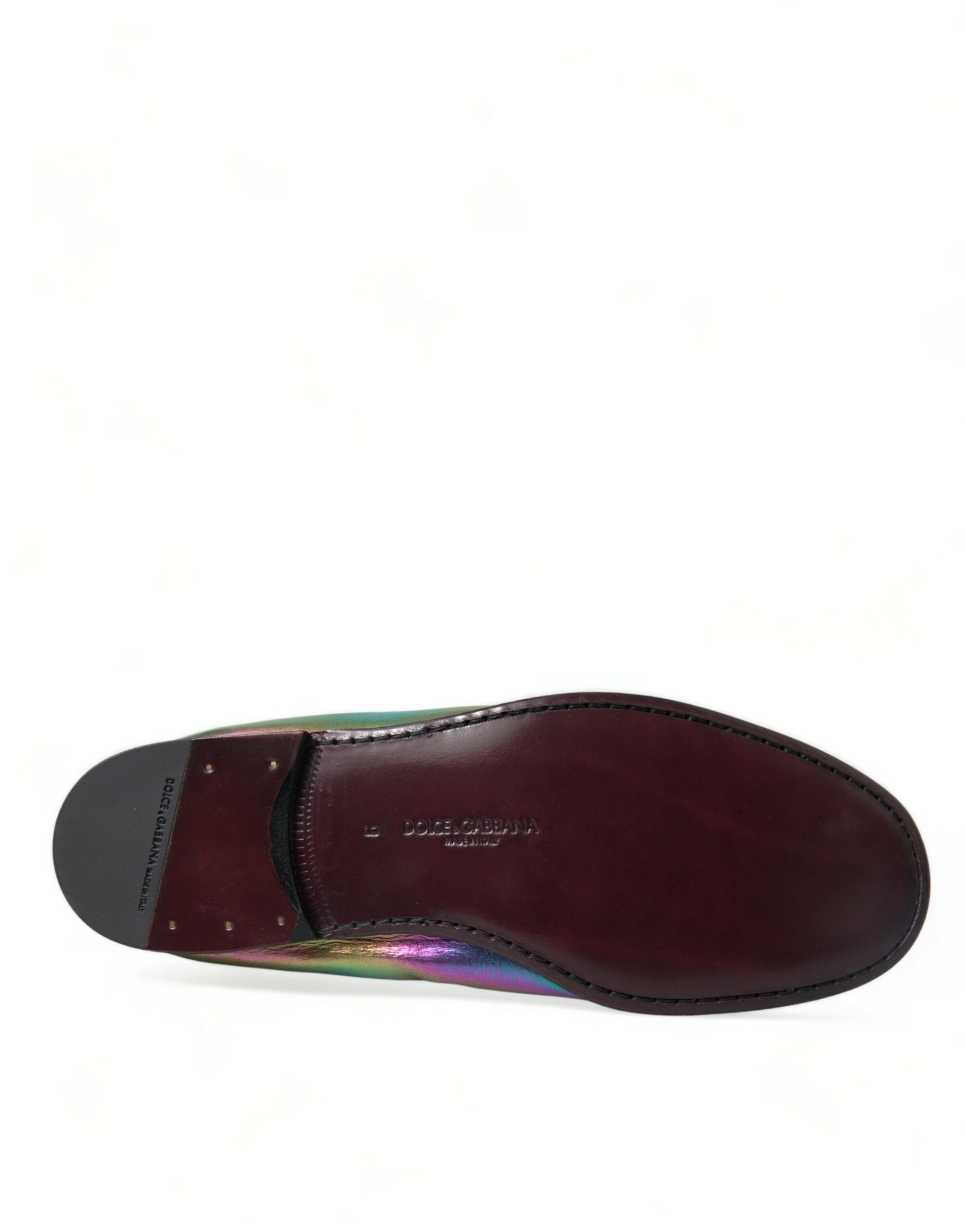 Dolce &amp; Gabbana Multicolor Leather DG Logo Loafer Dress Shoes