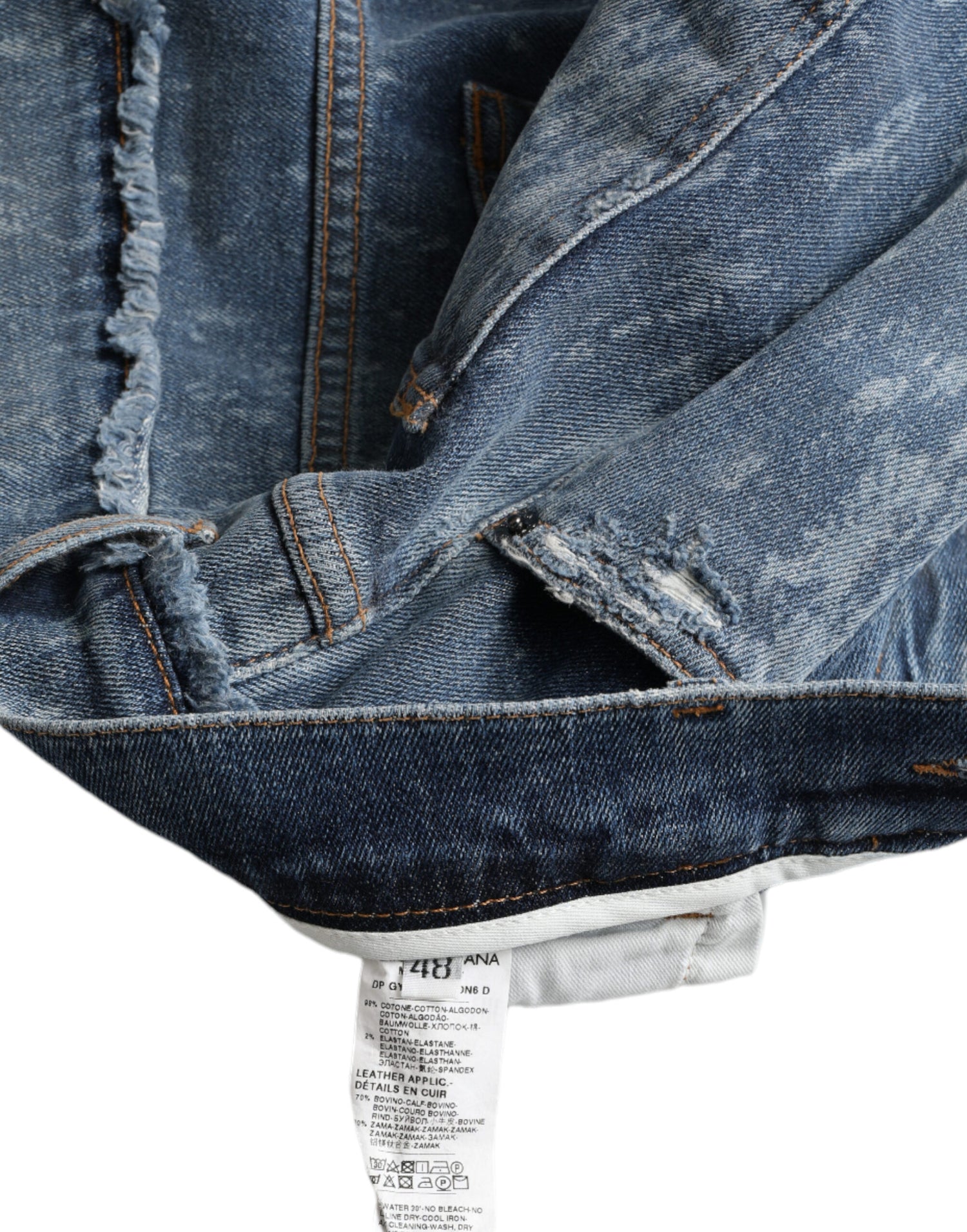 Dolce &amp; Gabbana Blue Washed Skinny Cotton Stretch Denim Jeans