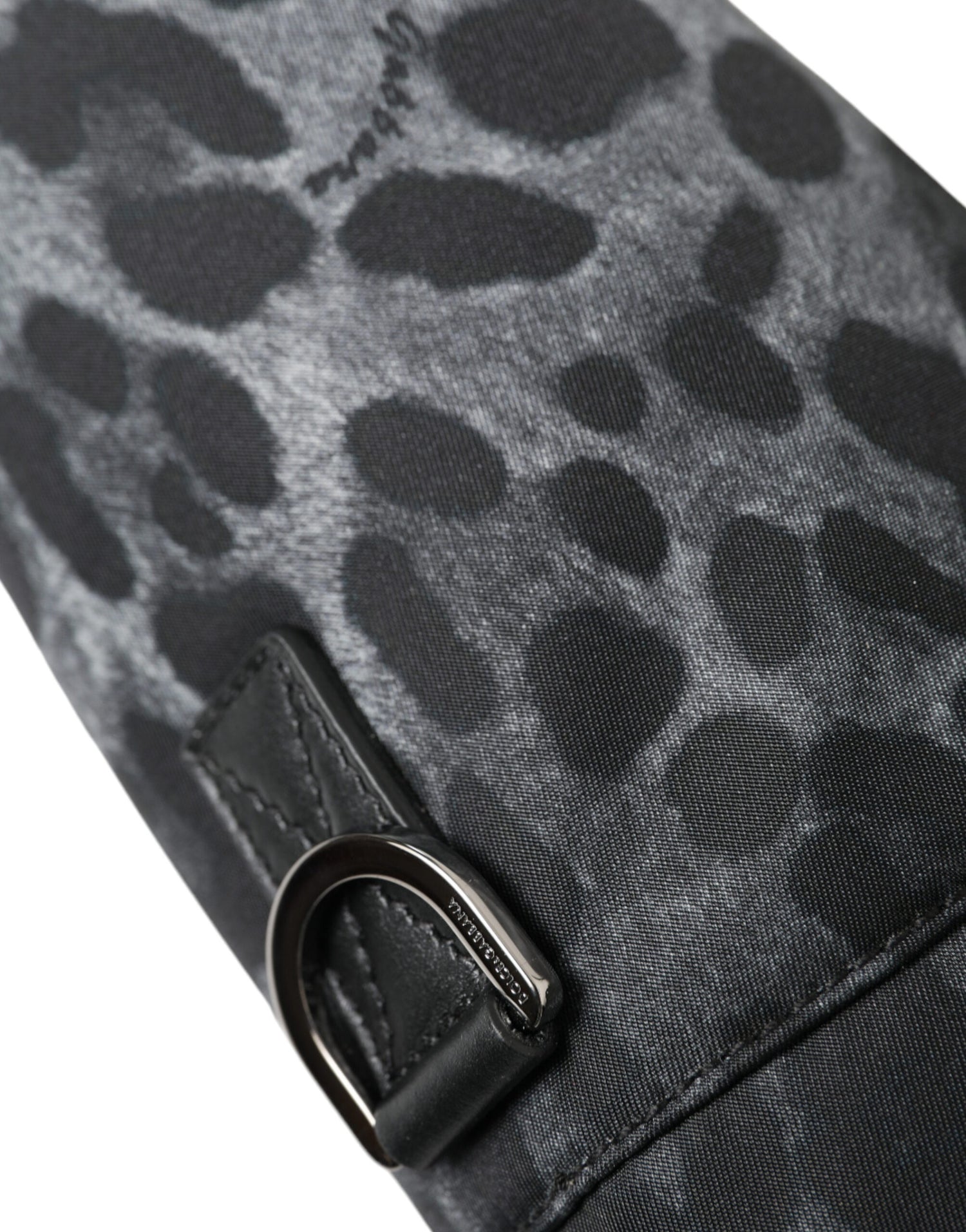Dolce &amp; Gabbana Black Leopard Round Slim Tote Bottle Cage Bag
