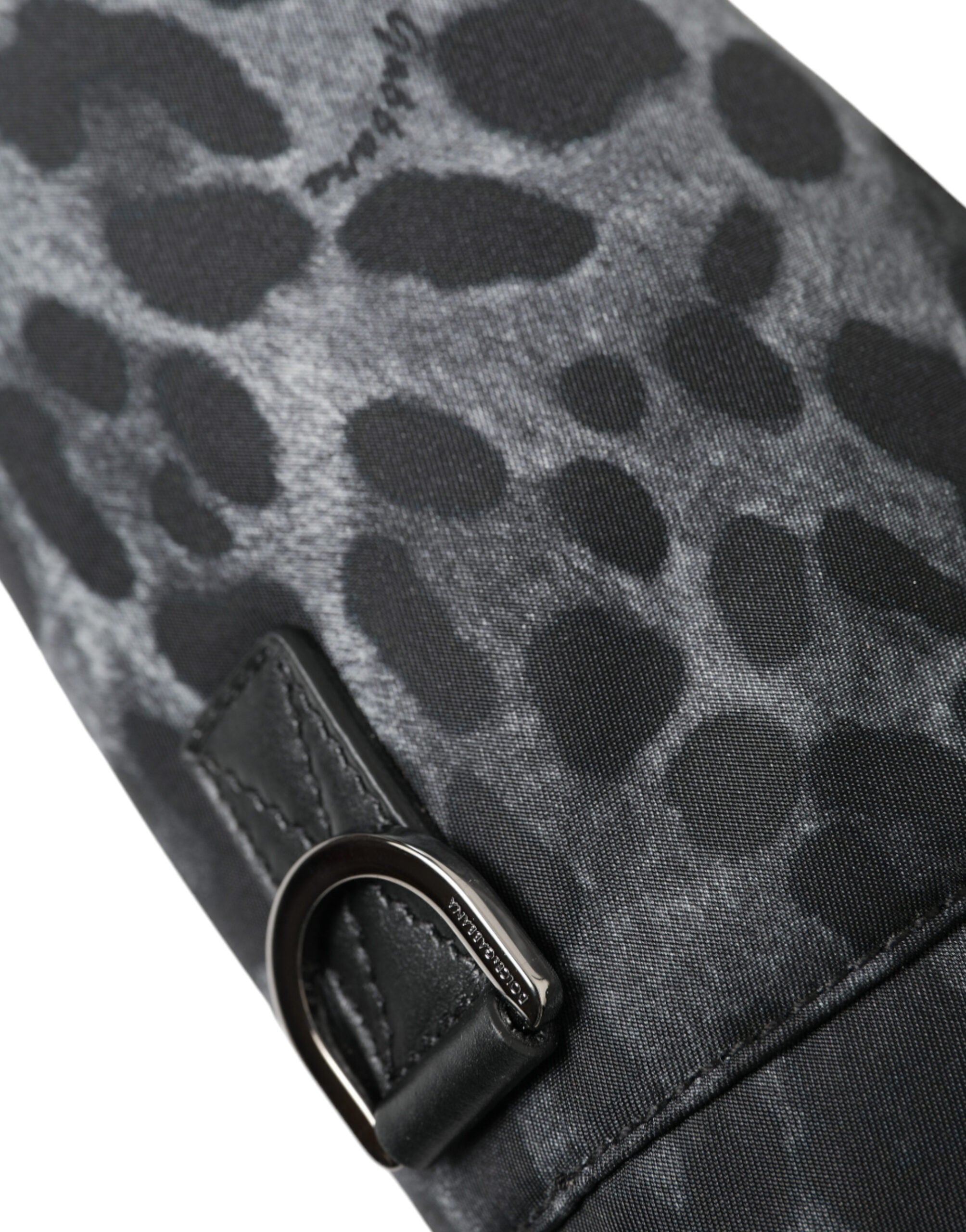 Dolce &amp; Gabbana Black Leopard Round Slim Tote Bottle Cage Bag