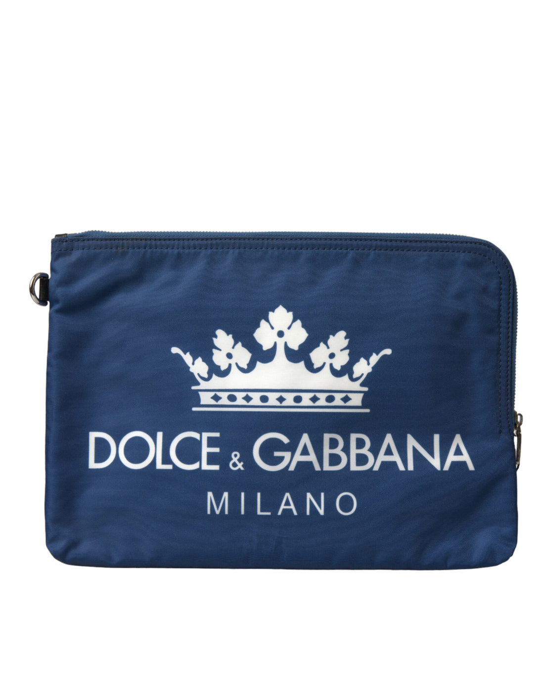 Dolce &amp; Gabbana Blue DG Milano Print Nylon Pouch Clutch Men Bag