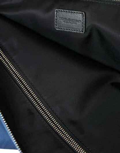 Dolce &amp;amp; Gabbana Blå DG Milano Mönstrad Nylon Pouch Kuvertväska Herr