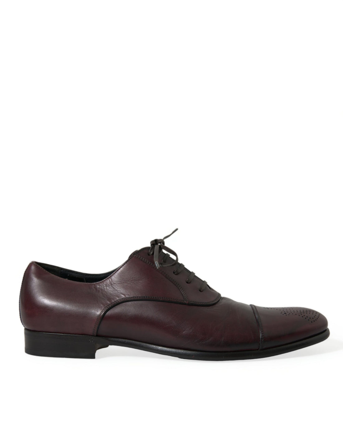 Dolce &amp;amp; Gabbana Bordeaux Läder Herr Formella Derbyskor
