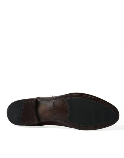 Dolce &amp;amp; Gabbana Bordeaux Läder Herr Formella Derbyskor
