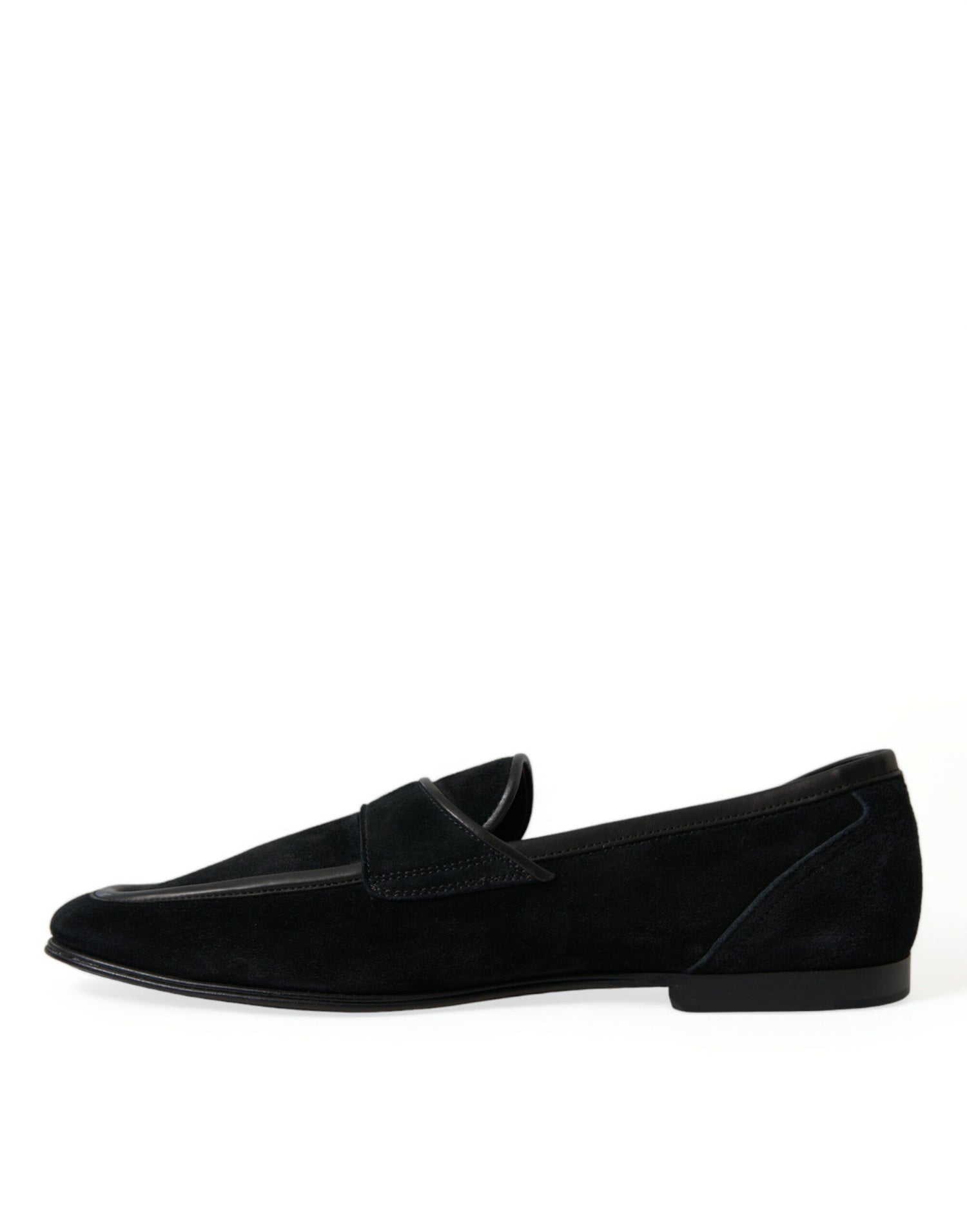 Dolce &amp; Gabbana Black Velvet Slip On Loafers Dress Shoes