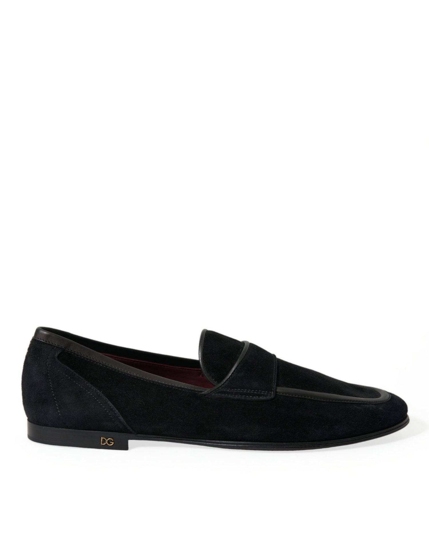 Dolce &amp; Gabbana Black Velvet Slip On Loafers Dress Shoes