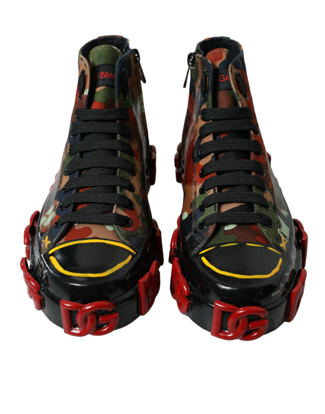 Dolce &amp; Gabbana Multicolor Camouflage High Top Sneakers Shoes