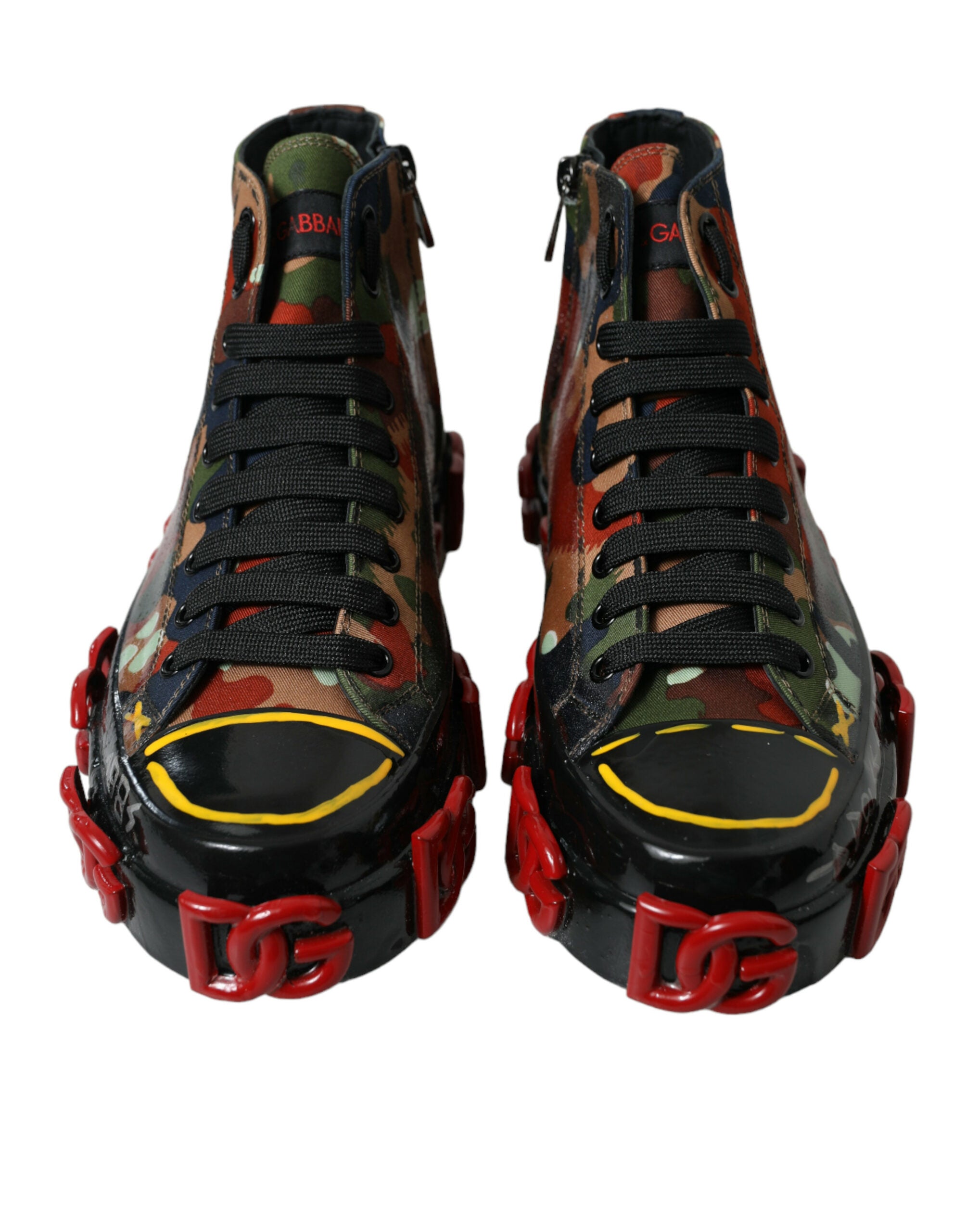 Dolce &amp;amp; Gabbana Flerfärgade Kamouflage Höga Sneakers Skor