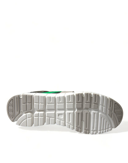 Dolce &amp; Gabbana Multicolor Leather Suede Low Top Sneakers Shoes