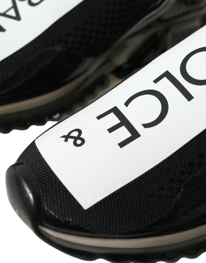Dolce &amp; Gabbana Black White Slip On Sneakers Sorrento Shoes
