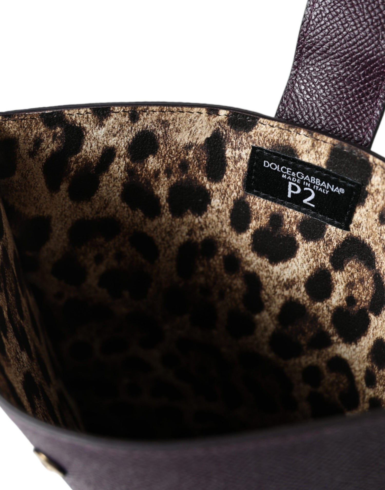 Dolce &amp;amp; Gabbana mörkbrunt läderfodral med logotyp och surfplatta