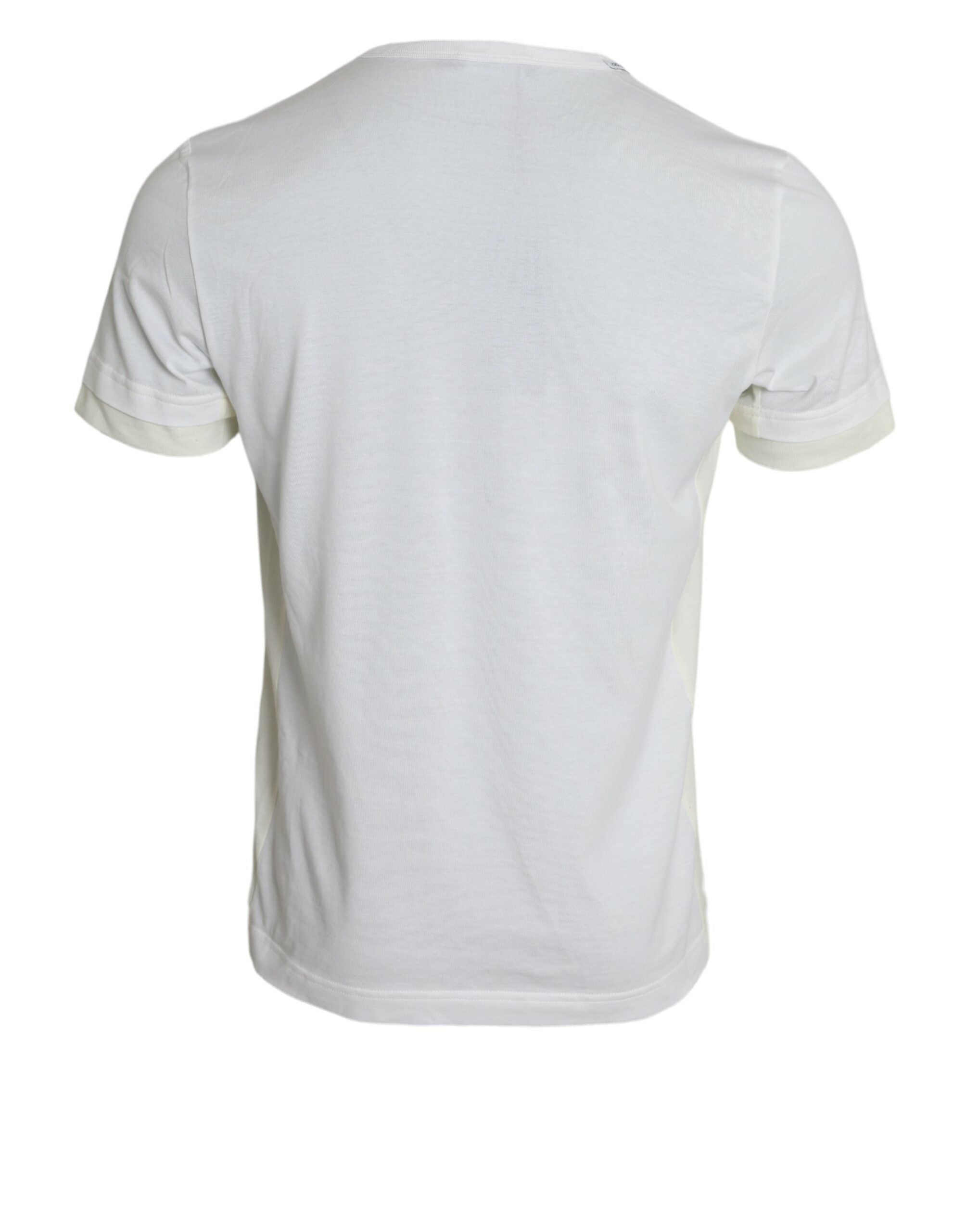 Dolce &amp; Gabbana White Cotton Pocket Short Sleeves T-shirt