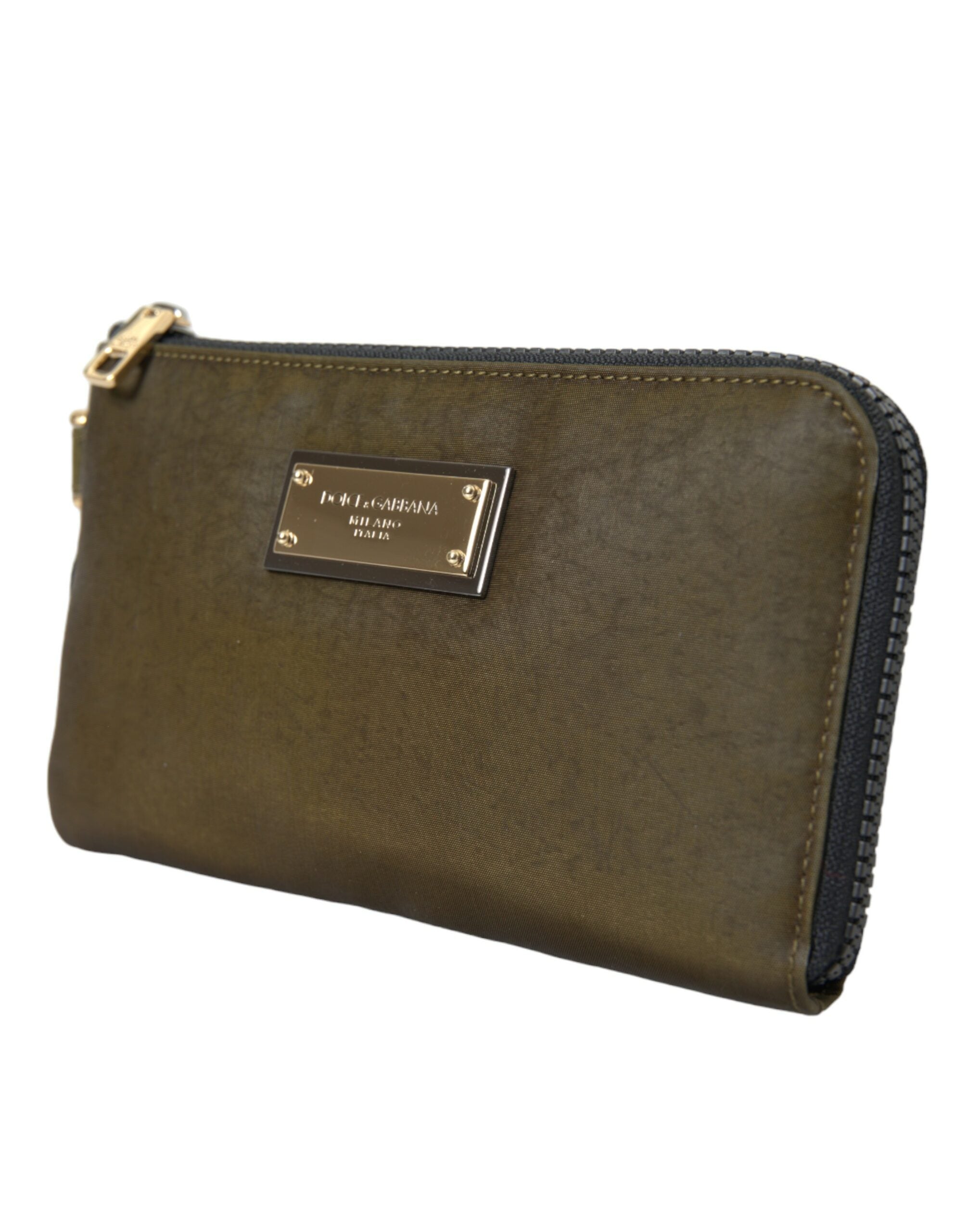 Dolce &amp; Gabbana Dark Green Nylon Logo Multifunctional Kit 2 Pcs Set Bags