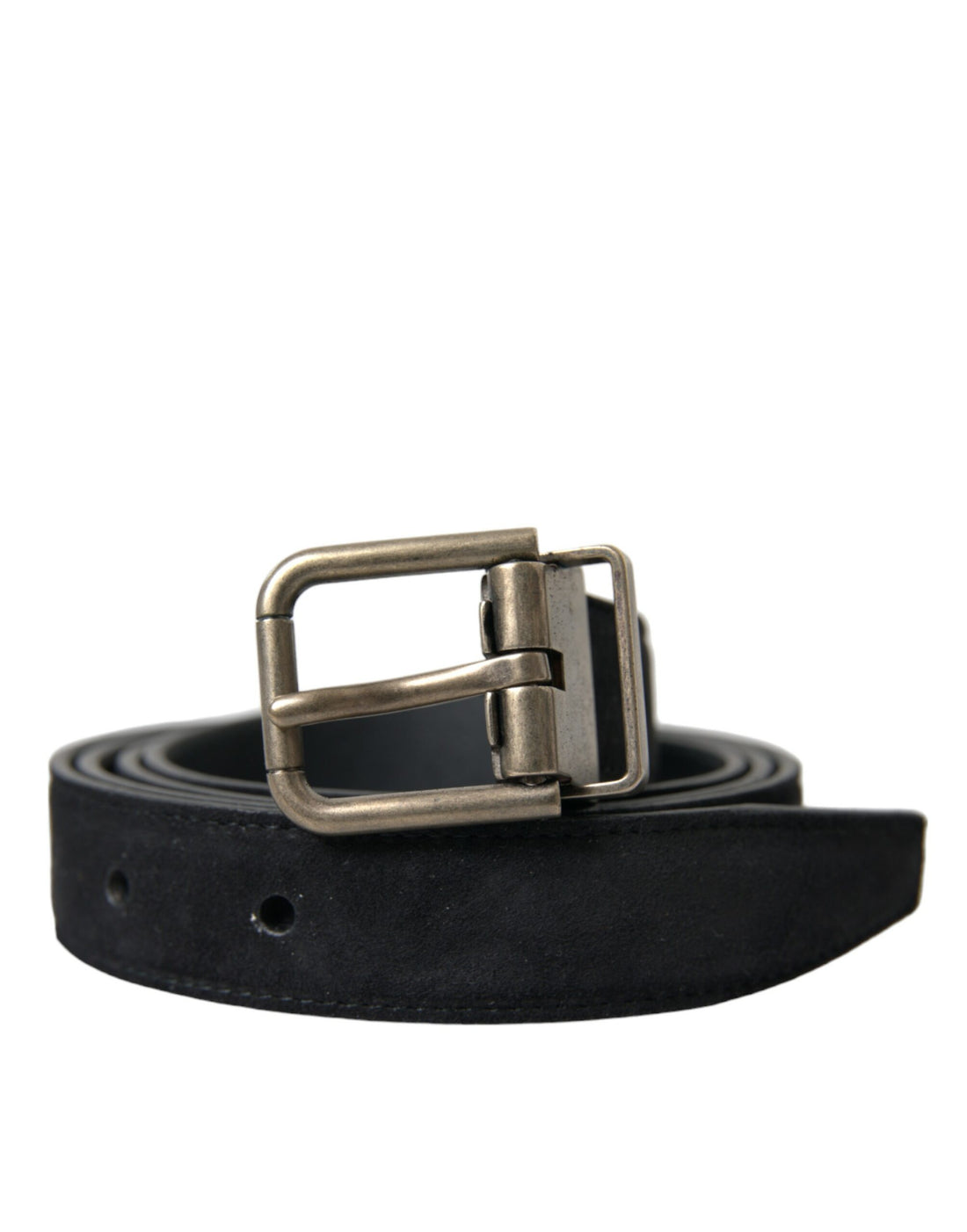 Dolce &amp;amp; Gabbana Svart getskinnsbälte med antik metallspänne