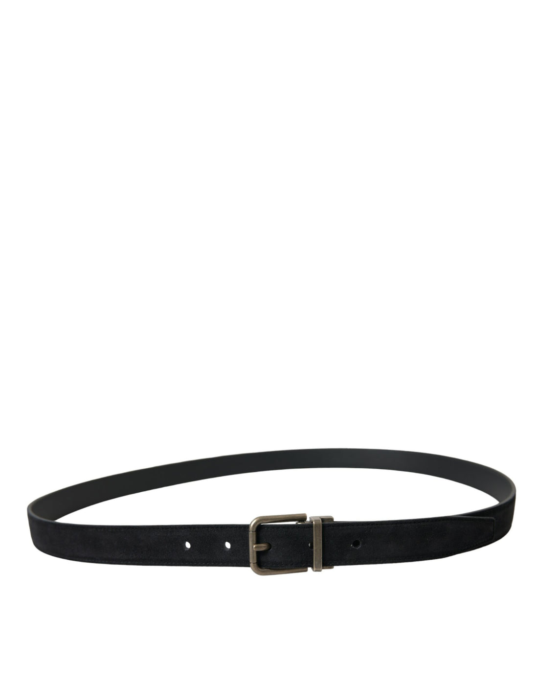 Dolce &amp;amp; Gabbana Svart getskinnsbälte med antik metallspänne
