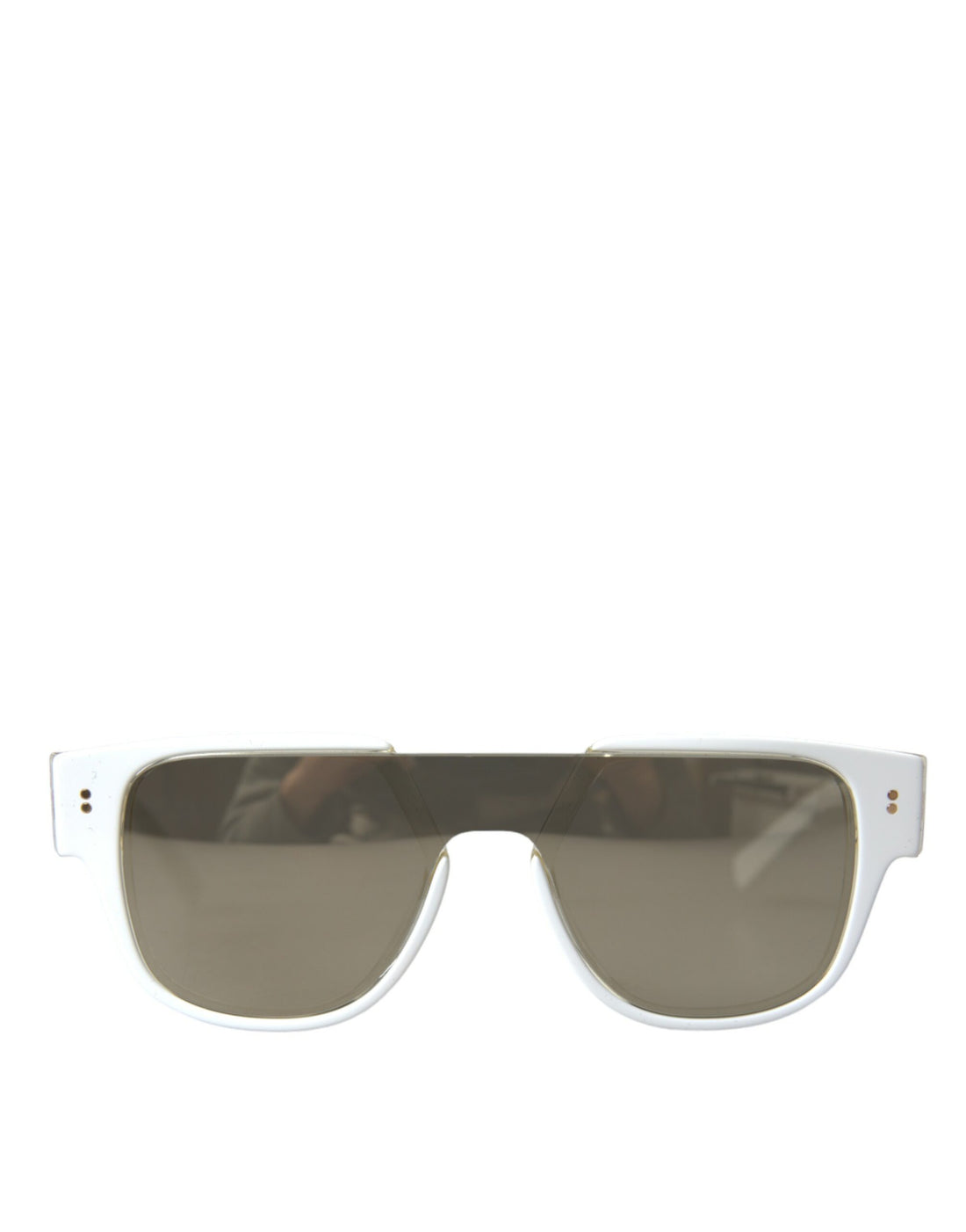 Dolce &amp; Gabbana White Acetate Mirror Lenses DG4356 Sunglasses