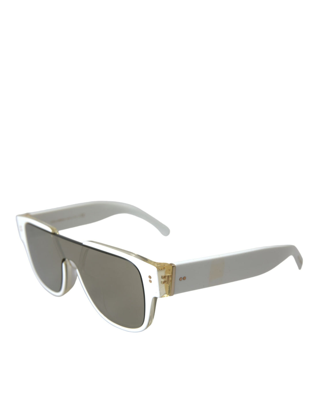 Dolce &amp; Gabbana White Acetate Mirror Lenses DG4356 Sunglasses