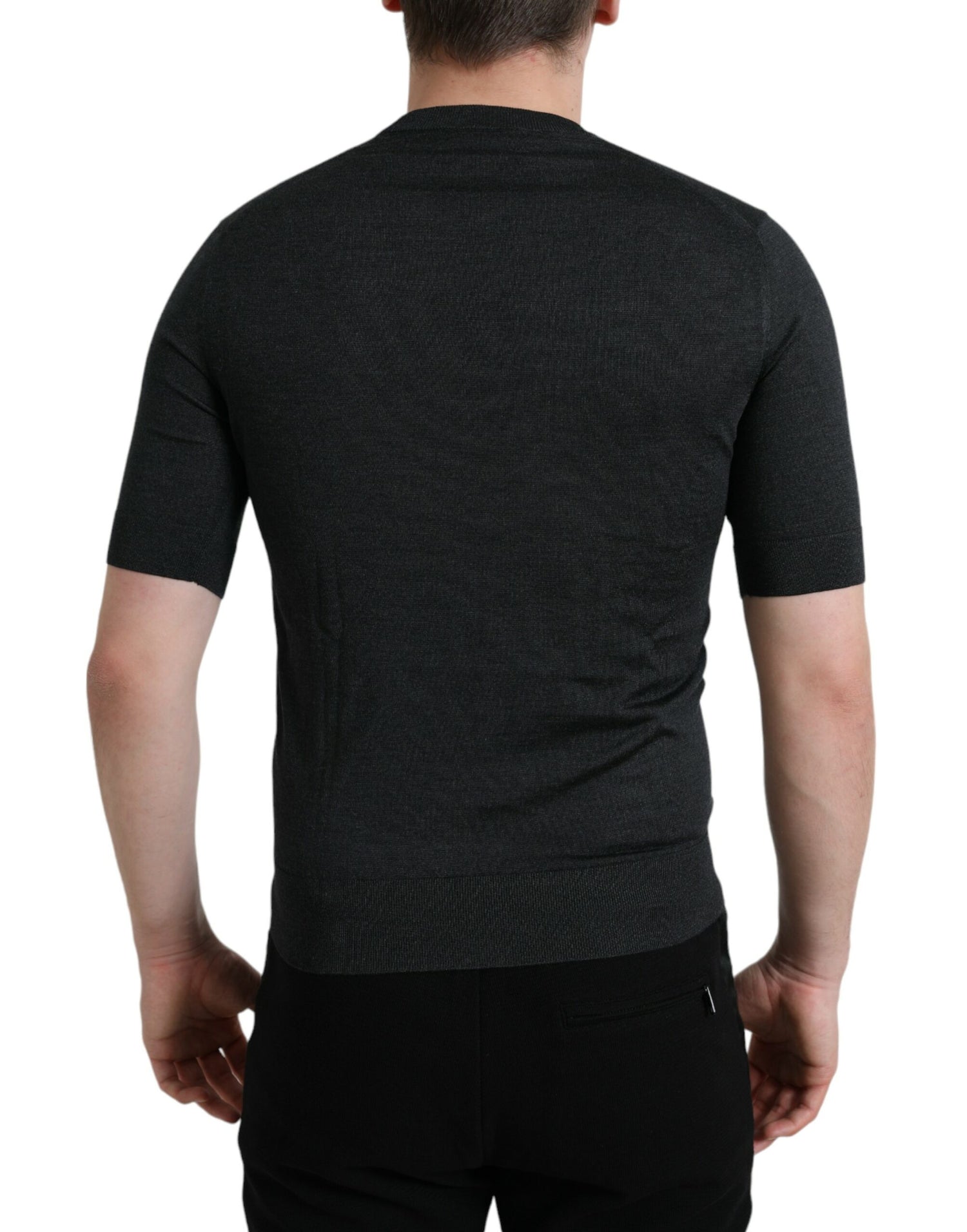 Dolce &amp; Gabbana Dark Gray Crew Neck Short Sleeves T-shirt