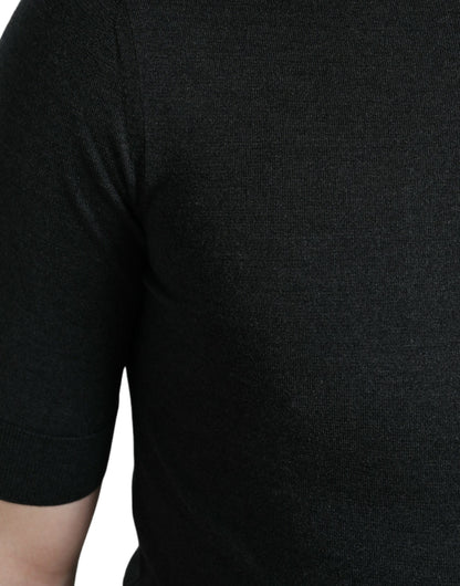 Dolce &amp; Gabbana Dark Gray Crew Neck Short Sleeves T-shirt