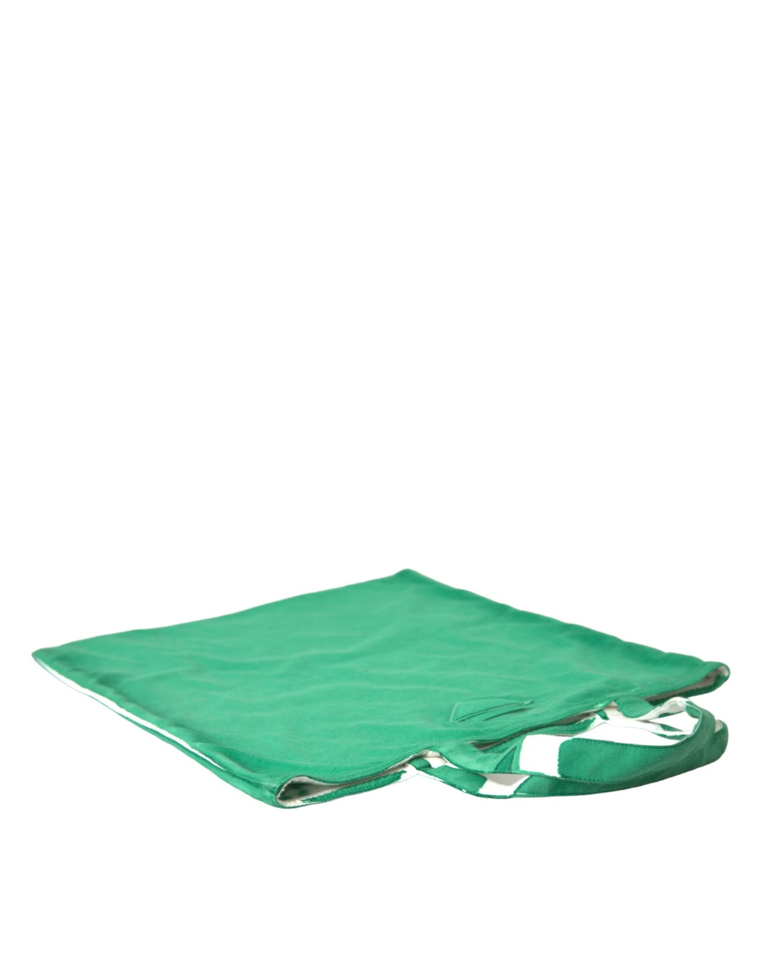 Prada Green Jersey Fabric Logo Shoulder Shopping Tote Shopping Bag