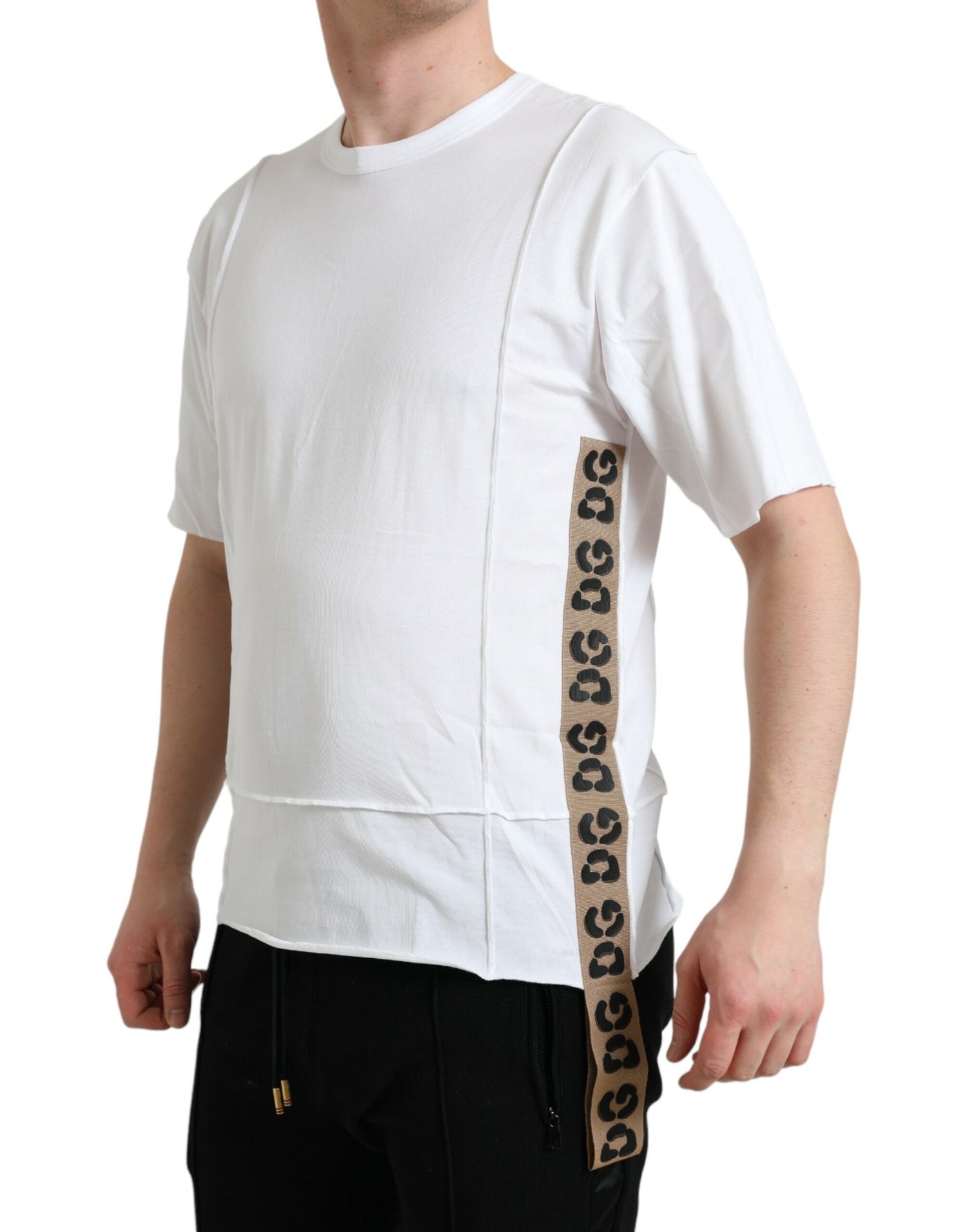 Dolce &amp; Gabbana White Logo Crew Neck Short Sleeves T-shirt