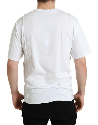 Dolce &amp; Gabbana White Logo Crew Neck Short Sleeves T-shirt
