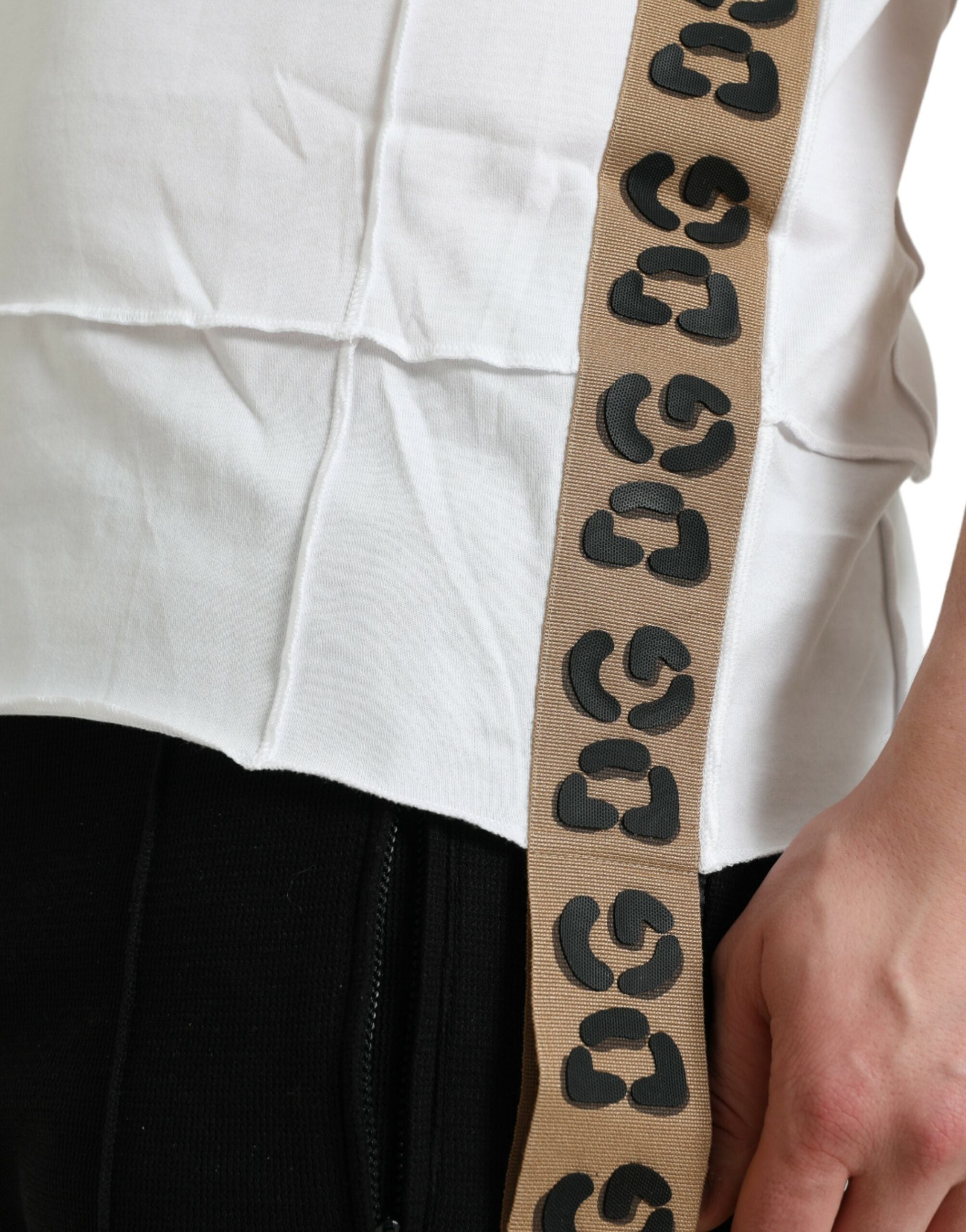 Dolce &amp; Gabbana White Logo Crew Neck Short Sleeves T-shirt