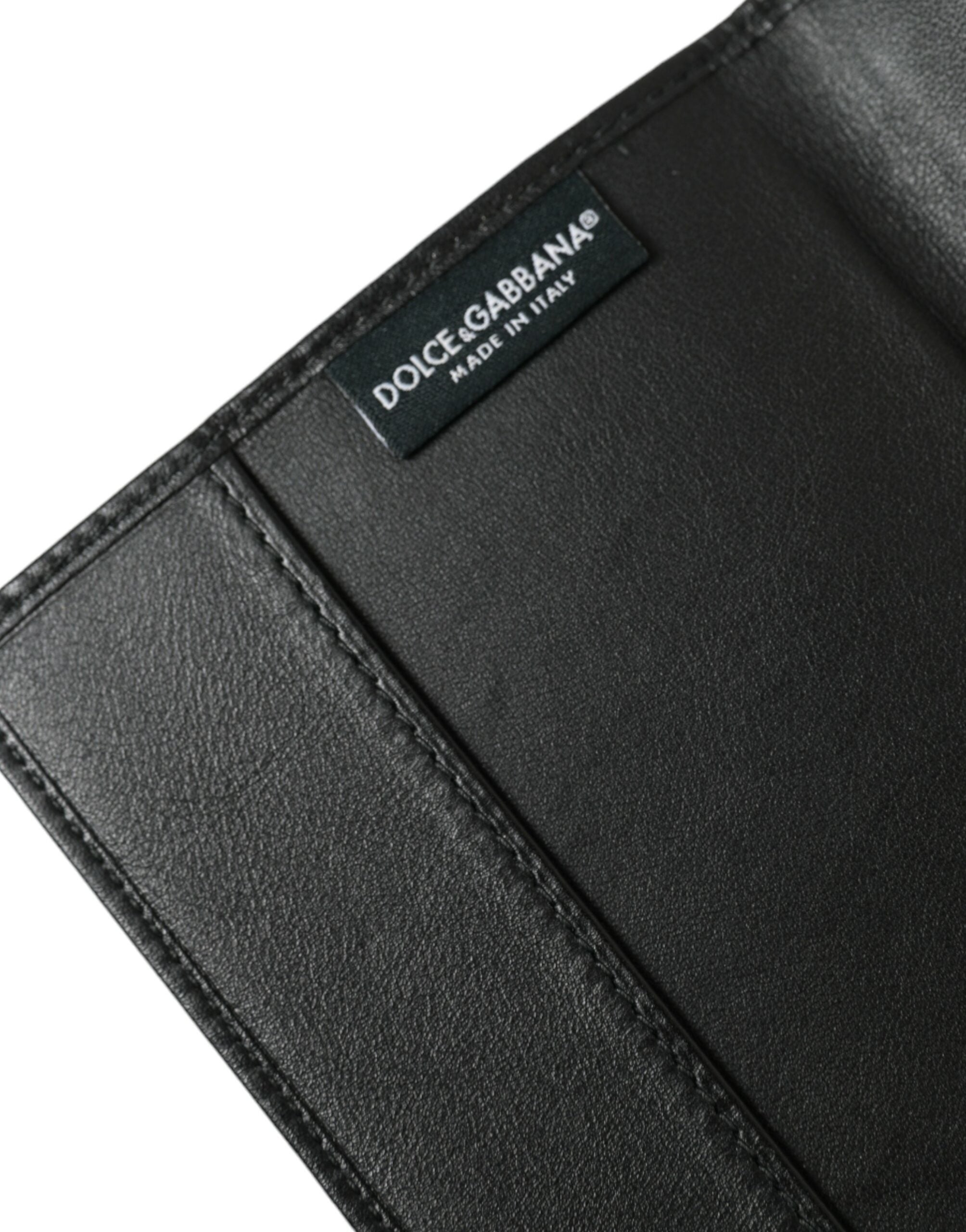 Dolce &amp;amp; Gabbana Svart Exotiskt Läder Långt Vikbart Passfodral