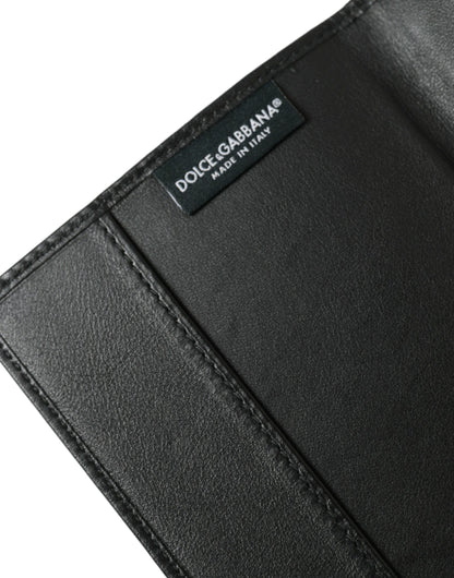 Dolce &amp;amp; Gabbana Svart Exotiskt Läder Långt Vikbart Passfodral