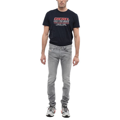Diesel Gray Cotton Jeans &amp; Pant