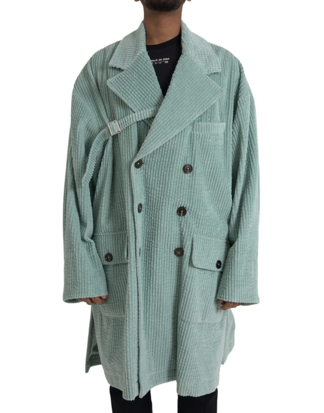Dolce &amp; Gabbana Blue Double Breasted Corduroy Cotton Jacket
